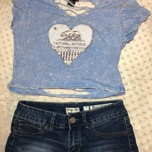 *BOGO*Junior Crop top and shorts